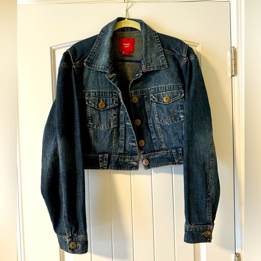 MISS LILI CROPPED DENIM JACKET. Size 1X